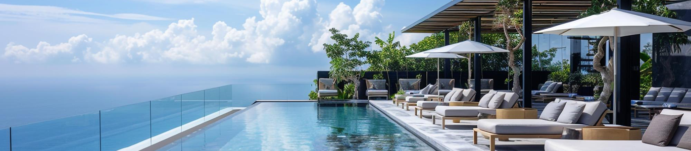 Adults-only infinity pool with ocean view